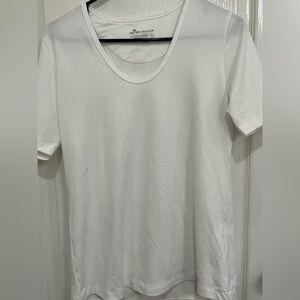 Peter Millar Womens poly Short Sleeve Shirt  Logo small white